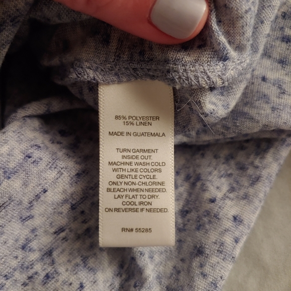 🌸2/$20 EXPRESS EUC speckled dolman sleeve light blue top - Picture 4 of 7